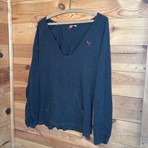 Puma sport lifestyle women’s extra large, long sleeve grey tea